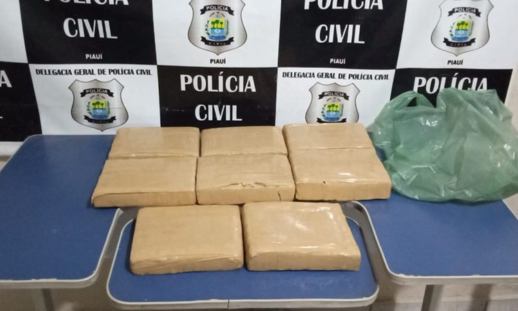 Polícia apreende mais de 9 kg de droga na PI 245 em Geminiano