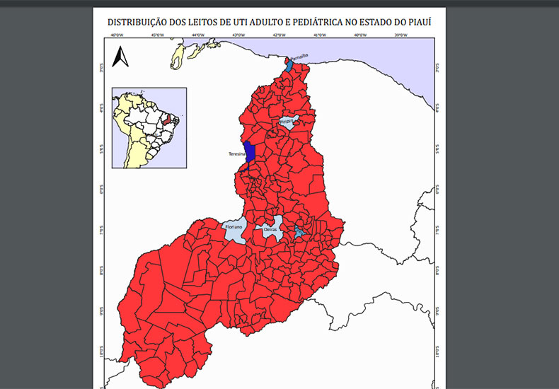 Apenas 6 cidades do Piauí têm leitos de UTI adulto e pediátrica