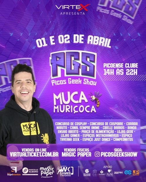 Picos Geek Show acontece neste final de semana, 01 e 02 de abril no Picoense Clube