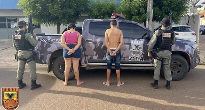 Polícia prende casal com 1,4kg de maconha em Picos