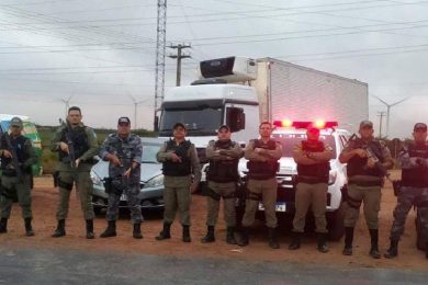 PM recupera caminhão roubado com carne bovina em Marcolândia-PI
