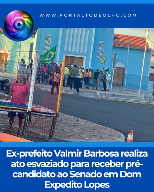 O ex-prefeito Valmir Barbosa realizou, na tarde deste sábado (15), um ato para receber o pré-candidato ao Senado pelo Piauí, Tiago Junqueira, em Dom Expedito Lopes. A concentração aconteceu na Praça Francisco Belo, em frente à Igreja Matriz, mas reuniu poucas pessoas.
Tiago Junqueira, que é empresário, chegou ao município de helicóptero, chamando a atenção de populares. Mesmo com a chegada inusitada, a mobilização convocada pelo ex-prefeito Valmir Barbosa teve baixa adesão.
O número reduzido de participantes chamou atenção de quem passou pelo local e evidenciou a dificuldade de mobilização do grupo político no município.
O encontro faz parte da agenda de pré-campanha de Tiago Junqueira pelo interior do Piauí.
Siga: @portaltodeolho