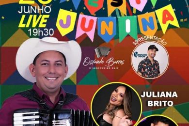 Cantor Osvando Barros realiza live solidária de São João nesta terça-feira (23)
