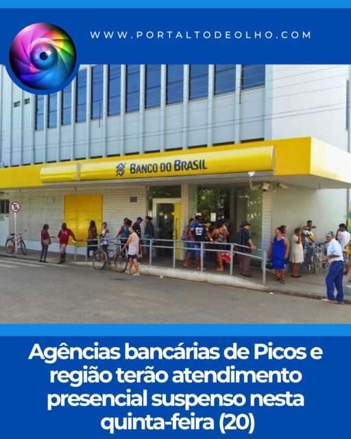 As agências bancárias de Picos e região estarão fechadas para atendimento presencial nesta quinta-feira (20), devido a uma paralisação de 24 horas realizada pelos bancários. O atendimento interno será retomado normalmente na sexta-feira (21).

De acordo com o diretor regional do Sindicato dos Bancários, Antônio Libório, os caixas eletrônicos funcionarão normalmente, das 6h às 22h, para operações como saques e depósitos. Apenas o atendimento presencial dentro das agências ficará suspenso.

Segundo o sindicalista, a paralisação ocorre em meio às negociações salariais da categoria. Já foram realizadas oito rodadas de negociação com os banqueiros, mas, até o momento, nenhuma proposta de reajuste salarial foi apresentada.

“A nossa data-base é agora em setembro. Estamos esperando que, com essa manifestação, eles nos chamem na próxima semana para uma nova rodada de negociação e apresentem uma proposta”, afirmou Antônio Libório.

A categoria reivindica a reposição da inflação, acrescida de 5% de ganho real.

Siga: @portaltodeolho 
Acesse: www.portaltodeolho.com