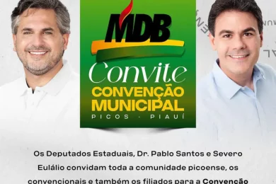 MDB realizará convenção municipal em Picos
