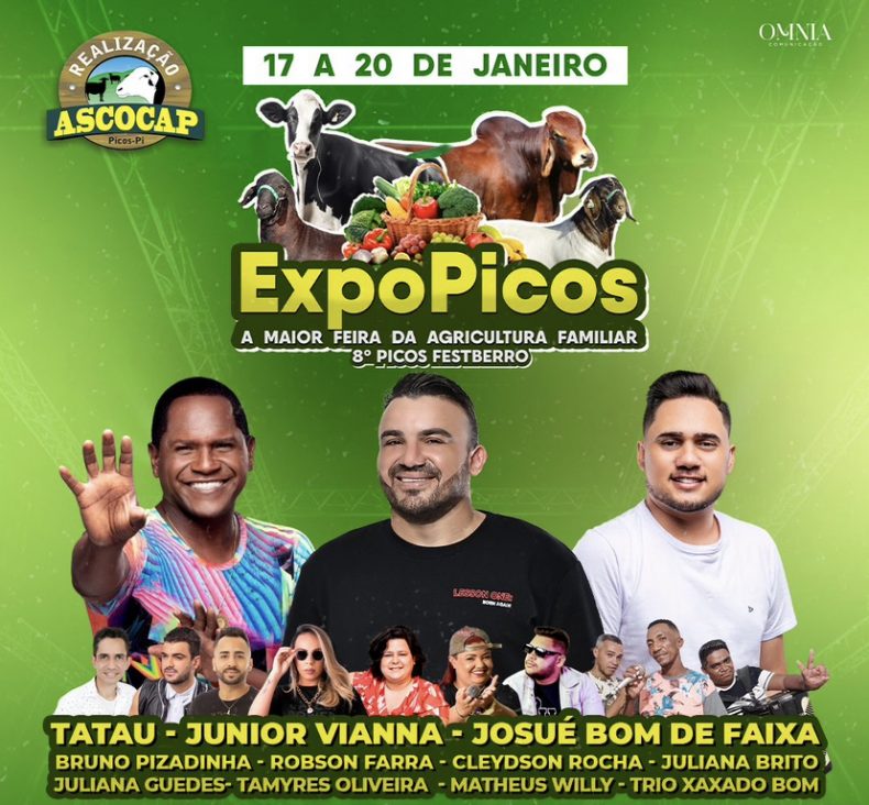 ExpoPicos: Feira da agricultura familiar começa nesta quarta-feira (17) no Parque de Exposições