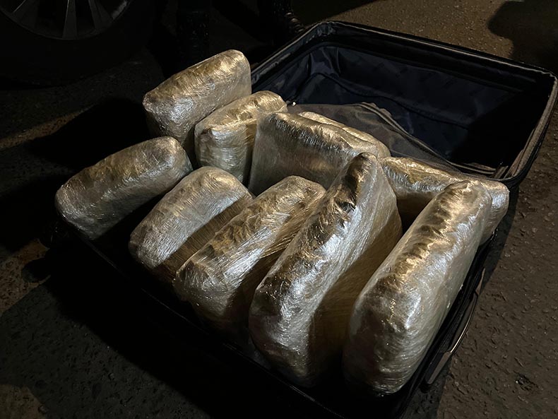 Mulher é presa transportando 10 kg de droga em ônibus