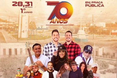 Prefeitura divulga programação da festa de 70 anos de Itainópolis