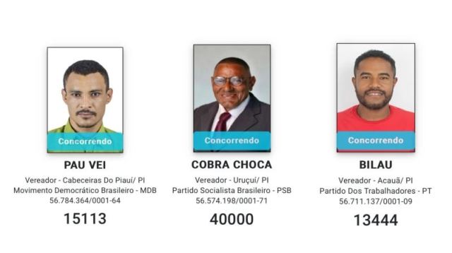 Confira os nomes mais inusitados dos candidatos no Piauí