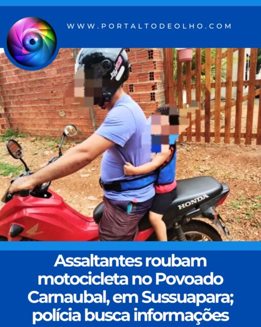 Uma motocicleta Honda Pop 110, de cor vermelha, modelo 2017, placa PIO-5536, foi roubada durante um assalto registrado por volta das 20h10 desta quarta-feira (22), nas proximidades da Ponte Nova da Sussuapara, no Povoado Carnaubal, zona rural do município de Sussuapara, no Piauí.

Após a ação criminosa, a motocicleta foi levada pelos assaltantes e, até o momento, não foi localizada.

A polícia solicita a colaboração da população para ajudar na recuperação do veículo. Qualquer informação que possa contribuir com a localização da motocicleta pode ser repassada pelo telefone (89) 98142-2595.

A identidade do denunciante será mantida em absoluto sigilo.

Siga: @portaltodeolho