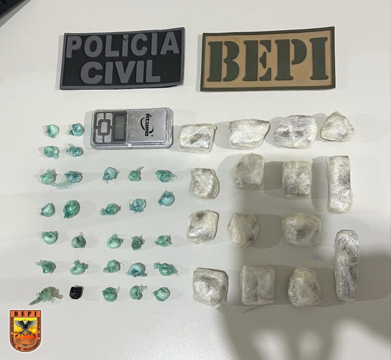 PMPI apreende drogas durante ação de combate ao tráfico de entorpecentes em Picos