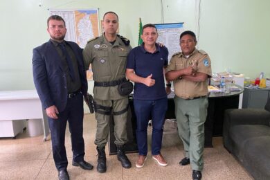 Prefeito Marciano Macedo reforça parceria com a Policia Militar para fortalecer segurança pública em Aroeiras do Itaim