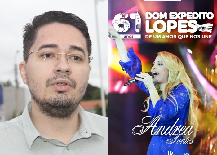 Prefeito Dr. Abimael Lima anuncia Andrea Fontes no Dia do Evangélico em Dom Expedito Lopes