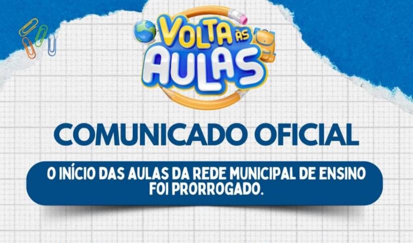 Aulas iniciam dia 17 de março em Aroeiras do Itaim