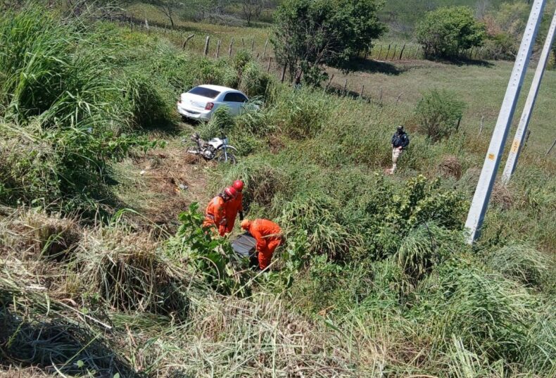 Motociclista morre em colisão com carro de passeio em Geminiano