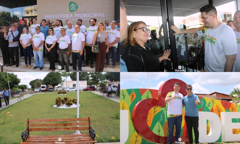 Prefeito Dr. Abimael inaugura nova sede da Prefeitura, Centro de Saúde, Praças e Letreiro em Dom Expedito Lopes