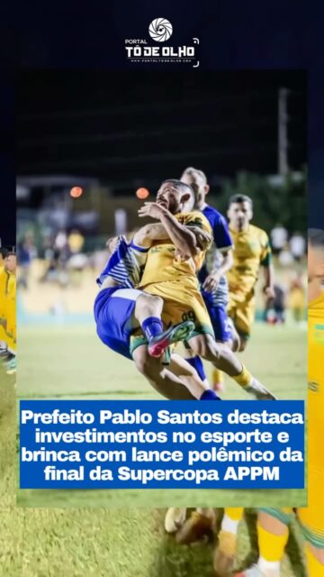 O prefeito de Picos, Dr. Pablo Santos, utilizou as redes sociais para comentar a final da Supercopa APPM do Vale do Guaribas e reforçar o compromisso da gestão municipal com o esporte. Em um vídeo publicado após a partida, o gestor destacou as melhorias realizadas no Estádio Helvídio Nunes, o “Gigantão da Malva”, e anunciou que a torcida picoense voltará a acompanhar a Sociedade Esportiva de Picos na disputa da Série B do Campeonato Piauiense ainda neste segundo semestre.
Durante a gravação, Pablo Santos ressaltou a importância dos investimentos no esporte como ferramenta de desenvolvimento para o município.
Além da mensagem sobre os investimentos, o prefeito entrou no clima da decisão e publicou o vídeo em tom bem-humorado, utilizando um imagens relacionadas ao lance mais polêmico da partida. Durante a edição, a imagem de uma jogada em que jogadores e torcedores de Picos reclamaram de um possível pênalti não assinalado pela arbitragem aparece diversas vezes, em uma referência divertida ao lance que, para muitos, poderia ter mudado o rumo da decisão.
A Seleção de Picos foi derrotada por 1 a 0 pela Seleção de Sussuapara na grande final da Supercopa APPM do Vale do Guaribas, realizada neste sábado (18), no Estádio Helvídio Nunes, o “Gigantão da Malva”. Com o resultado, Sussuapara conquistou o título da competição.
Siga: @portaltodeolho