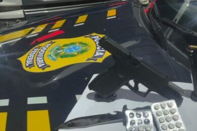 PRF apreende arma, munições e anfetaminas na BR-316