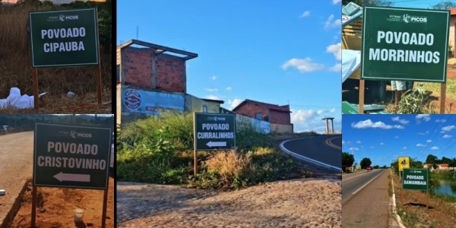 STTRAM instala placas de identificação em povoados de Picos