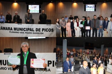 Câmara de Picos realiza sessão solene em comemoração aos 50 anos da Diocese de Picos e entrega Medalha do Mérito Legislativo ao Bispo Dom Plínio