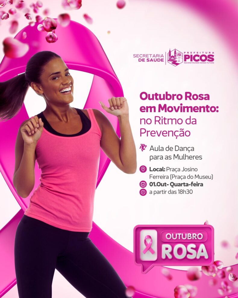 Picos vai iniciar campanha Outubro Rosa na Praça Josino Ferreira