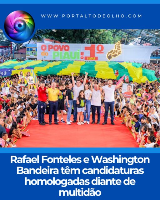 Cerca de 60 mil pessoas participaram, neste sábado (25), da convenção do Time do Povo, em Teresina, que homologou as candidaturas de Rafael Fonteles (PT) à reeleição ao Governo do Piauí e de Washington Bandeira (PT) à vice-governadoria. O evento reuniu lideranças políticas, prefeitos, parlamentares, militantes e representantes dos sete partidos da coligação, sendo apontado como a maior convenção política da história do estado.
Durante o evento, Rafael Fonteles destacou que a campanha será baseada na apresentação dos resultados alcançados pelo governo e nas propostas para um novo mandato, com foco em áreas como segurança, saúde, educação, infraestrutura e geração de renda. Já Washington Bandeira ressaltou a força da aliança e a participação popular.
Com o tema “O Povo do Piauí em Primeiro Lugar”, a convenção marcou o início da campanha de reeleição e contou com uma estrutura preparada para receber milhares de pessoas, incluindo áreas climatizadas, pontos de hidratação, postos médicos, espaço para pessoas com deficiência (PCD), telões e equipes de apoio para garantir conforto, acessibilidade e segurança ao público.
Matéria completa acesse: www.portaltodeolho.com