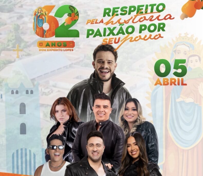 Dom Expedito Lopes celebra 62 anos com mega programação e grandes atrações musicais