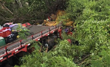 Tombamento de caminhão deixa dois mortos na BR-316, em Dom Expedito Lopes
