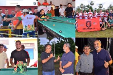 Finais dos torneios de Sinuca, Baladeira, Fut7 e Futsal e Festa dos Artistas da Terra movimentam o 3º dia de comemorações em Santo Antônio de Lisboa