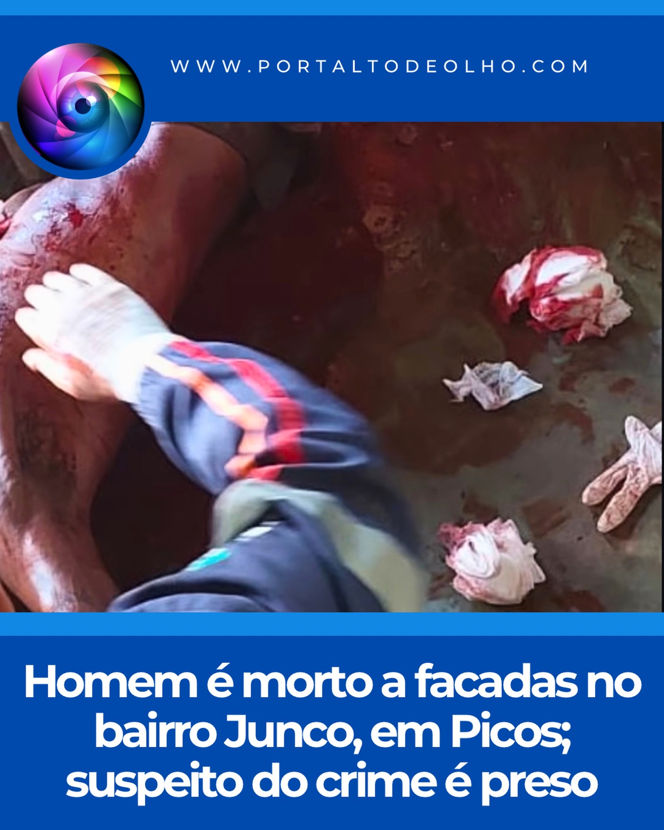 Uma discussão entre dois conhecidos terminou em homicídio na manhã desta quinta-feira (23), no bairro Junco, em Picos. A vítima, José Adão de Oliveira, conhecido popularmente como “Nego Adão”, foi atingida por golpes de faca após um desentendimento e morreu depois de dar entrada no hospital.

Segundo informações da Polícia Militar, a confusão aconteceu durante um momento de consumo de bebida alcoólica. Em meio à discussão, o suspeito, identificado pelas iniciais J.P.S., teria atacado José Adão com uma faca, provocando ferimentos graves.

O Serviço de Atendimento Móvel de Urgência (SAMU) foi acionado e realizou os primeiros socorros, encaminhando a vítima ao hospital. Apesar dos esforços da equipe médica, José Adão não resistiu à gravidade dos ferimentos e morreu.

Assim que tomou conhecimento da ocorrência, a Polícia Militar iniciou diligências para localizar o autor do crime. A ação contou com equipes da Força Tática e apoio do Coordenador de Policiamento da Unidade (CPU), que participou do atendimento inicial da ocorrência.

Durante as buscas, o suspeito tentou fugir, mas foi localizado na praça do hospital e preso pelos policiais. Em seguida, ele foi conduzido à Delegacia de Polícia Civil, onde permaneceu à disposição da Justiça.

O caso será investigado pela Polícia Civil, que deverá apurar as circunstâncias e a motivação do homicídio ocorrido no bairro Junco, em Picos.

Siga: @portaltodeolho 
Acesse: www.portaltodeolho.com