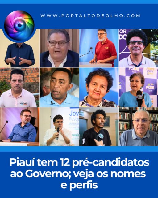 Faltando cerca de três meses para o primeiro turno das eleições de 2026, o cenário da disputa pelo Governo do Piauí reúne, até o momento, 12 nomes colocados pelos partidos para a sucessão estadual.

Todos permanecem na condição de pré-candidatos, já que as candidaturas somente serão oficializadas após as convenções partidárias. Conforme o calendário da Justiça Eleitoral, as convenções serão realizadas entre os dias 20 de julho e 5 de agosto, período em que os partidos e federações homologarão os nomes que disputarão o Governo do Estado e os demais cargos eletivos, além de definirem as chapas majoritárias.

O primeiro turno das eleições está marcado para o dia 4 de outubro, quando 2.709.740 milhões eleitores piauienses estarão aptos a escolher governador, senador, deputados federais, deputados estaduais e presidente da República.

De acordo com dados do Tribunal Regional Eleitoral do Piauí (TRE-PI), 97,55% do eleitorado já possui biometria cadastrada, o equivalente a 2.643.361 eleitores. O estado conta com 74 Zonas Eleitorais, distribuídas pelos 224 municípios, além de 11.285 seções eleitorais instaladas em 3.371 locais de votação.

Em ordem alfabética, os nomes anunciados como pré-candidatos ao Governo do Estado são: Elizeu Aguiar (Novo), Francisco Jurity (Democracia Cristã), Geraldo Carvalho (PSTU), Gisvaldo Oliveira (PSOL), Gustavo Henrique (Avante), Joel Rodrigues (PP), Lourdes Melo (PCO), Lúcia Santos (PSDB), Mainha (Podemos), Rafael Fonteles (PT), Santiago Belizário (UP) e Toni Rodrigues (PL). 

Arraste pra o lado e veja o perfil de cada pré-candidato. 

Siga: @portaltodeolho 
Acesse: www.portaltodeolho.com

Fonte: Cidade Verde