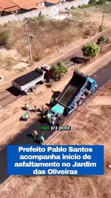 O prefeito de Picos, Dr. Pablo Santos, acompanhou de perto o início das obras de asfaltamento no bairro Jardim das Oliveiras e compartilhou um momento de descontração com moradores durante visita ao local.

Em um vídeo divulgado nas redes sociais, o gestor relembrou que a pavimentação da região era uma reivindicação antiga da população e conversou com uma moradora que havia cobrado melhorias para o bairro.

Durante a conversa, a moradora comemorou o início das obras e afirmou que a chegada do asfalto representa uma transformação para a comunidade.

Pablo Santos ressaltou que o trabalho no bairro está apenas começando e garantiu que novas vias também serão contempladas.

Siga: @portaltodeolho