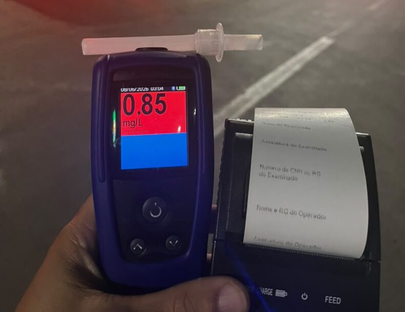 PRF prende motociclista por embriaguez após flagrante na contramão