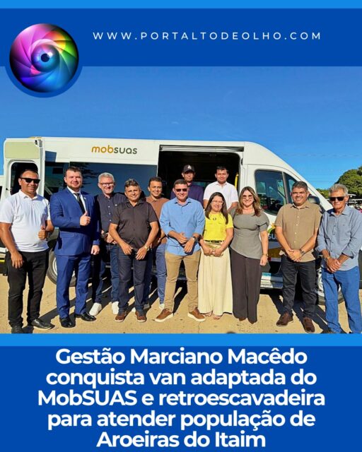 O município de Aroeiras do Itaim foi contemplado, nesta segunda-feira (29), com importantes investimentos que irão reforçar as áreas da assistência social e da infraestrutura. Durante solenidade realizada em Teresina, o prefeito Marciano Macêdo, acompanhado do vice-prefeito Zênio Neves e de uma comitiva municipal, recebeu uma van adaptada do programa MobSUAS e uma retroescavadeira, equipamentos que passam a integrar a estrutura da administração municipal.

A entrega faz parte de uma ação do Governo do Estado em parceria com o Governo Federal, que destinou aos municípios piauienses 31 vans adaptadas do programa MobSUAS, 18 caminhonetes para o Sistema Único de Assistência Social (SUAS) e mais de 80 tratores voltados ao fortalecimento da agricultura familiar. A solenidade contou com a presença do governador Rafael Fonteles, do ministro do Desenvolvimento e Assistência Social, Família e Combate à Fome, Wellington Dias, além dos deputados Dr. Thales Coelho, Georgiano Neto e outras autoridades.

Ao destacar a conquista, o prefeito Marciano Macêdo agradeceu o apoio das lideranças políticas que contribuíram para a destinação dos equipamentos ao município e ressaltou os benefícios que eles proporcionarão à população.

“Quero agradecer ao deputado Georgiano Neto, à senadora Jussara, ao deputado Júlio César, ao deputado Dr. Thales e a todos que contribuíram para essas conquistas. A van e a retroescavadeira são equipamentos de grande importância e vão beneficiar toda a nossa população. É um dia de muita gratidão para Aroeiras do Itaim”, afirmou.

A nova Van MobSUAS será utilizada para ampliar e facilitar o atendimento da Secretaria Municipal de Assistência Social, levando os serviços do Centro de Referência de Assistência Social (CRAS) às comunidades, principalmente às localidades mais distantes da sede do município.

Além da van adaptada, Aroeiras do Itaim também recebeu uma retroescavadeira, que contribuirá para a execução de obras e serviços tanto na zona urbana quanto na zona rural, fortalecendo as ações de infraestrutura e promovendo melhorias para a população.

Acesse: www.portaltodeolho.com