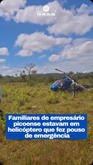 Um helicóptero particular com familiares do empresário picoense Francisco da Costa Araújo Filho, conhecido como Araujinho, realizou um pouso de emergência na manhã desta quinta-feira (16), no povoado Canastra, zona rural do município de José de Freitas, a cerca de 50 quilômetros de Teresina.

Entre os ocupantes da aeronave estava Karlena Dantas Eulálio Araújo, esposa de Araujinho e sogra do governador Rafael Fonteles (PT). Também viajavam no helicóptero um dos filhos do casal e outros familiares. Ao todo, seis pessoas estavam a bordo.

Apesar do susto, ninguém ficou ferido. A identidade de parte dos passageiros foi confirmada por pessoas próximas ao empresário picoense.

De acordo com a Secretaria da Segurança Pública do Piauí (SSP-PI), o pouso de emergência ocorreu após o piloto identificar uma falha técnica na aeronave. Diante da situação, ele realizou a manobra de forma segura para preservar a integridade física de todos os ocupantes.

A proprietária do terreno onde o helicóptero pousou, Maria do Socorro, contou que estava em uma consulta médica no momento do incidente. Segundo ela, o irmão, que estava em uma residência próxima, inicialmente acreditou que o barulho fosse de um drone utilizado por uma empresa da região. Ao se aproximar do local, percebeu que se tratava de um helicóptero que já havia aterrissado.

Ainda conforme o relato da proprietária, a aeronave sobrevoou a área por alguns instantes antes de realizar o pouso de emergência. No helicóptero estavam seis pessoas, sendo duas mulheres e quatro homens.

As circunstâncias da falha técnica deverão ser apuradas, mas, graças à rápida ação do piloto, o incidente terminou sem vítimas.

Siga: @portaltodeolho