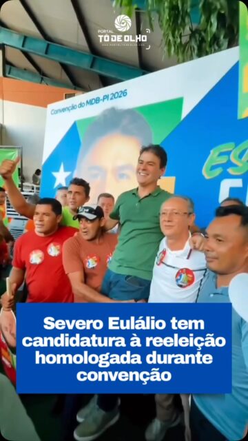 O deputado estadual Severo Eulálio (MDB) teve sua candidatura à reeleição homologada neste sábado (25), durante a Convenção Partidária do MDB, realizada no Atlantic City, em Teresina. O evento integrou a Convenção Estadual do Time do Povo, que oficializou as candidaturas da base governista para as eleições de 2026.

Com a homologação, Severo Eulálio confirma a disputa por mais um mandato na Assembleia Legislativa do Piauí (Alepi). Durante o encontro, o parlamentar destacou o compromisso de seguir atuando em defesa do desenvolvimento do estado e do fortalecimento dos municípios piauienses.

“O sentimento é de gratidão e responsabilidade. Recebo essa homologação com o compromisso renovado de continuar trabalhando pelo desenvolvimento do Piauí, ouvindo a população, fortalecendo os municípios e buscando soluções que melhorem a vida das pessoas”, afirmou o deputado.

A Convenção Estadual do Time do Povo reuniu prefeitos, vice-prefeitos, vereadores, deputados, lideranças políticas, militantes e apoiadores de diversas regiões do estado. O ato também homologou as candidaturas da chapa majoritária governista, formada pelo governador Rafael Fonteles, que busca a reeleição, Washington Bandeira como candidato a vice-governador, e Marcelo Castro e Júlio César Lima na disputa pelas vagas ao Senado Federal.

Siga: @portaltodeolho