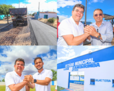 Governador visita obras de asfalto em Bela Vista e reforma de estádio em Campinas do Piauí