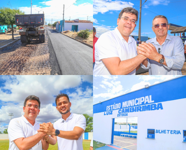Governador visita obras de asfalto em Bela Vista e reforma de estádio em Campinas do Piauí