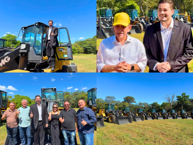 Prefeito Dr. Abimael Lima recebe pá carregadeira para fortalecer infraestrutura rural de Dom Expedito Lopes