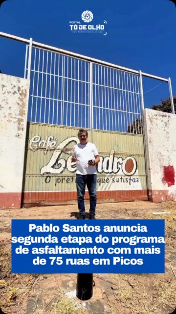 O prefeito de Picos, Dr. Pablo Santos, anunciou o início da segunda etapa do programa de asfaltamento “O Pretinho Satisfaz”, que ampliará os investimentos em infraestrutura urbana e mobilidade no município. A nova fase prevê a pavimentação asfáltica de mais de 75 ruas, beneficiando moradores de mais de 25 bairros da cidade.

Segundo o gestor, a segunda etapa será ainda maior que a primeira, que contemplou 65 ruas, reforçando o compromisso da administração municipal com a melhoria da malha viária e da qualidade de vida da população.

Durante o anúncio, Pablo Santos destacou a dimensão da nova fase do programa.

Siga: @portaltodeolho